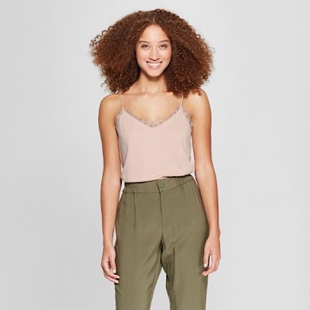 A New Day Blush Lace Detail Camisole Top XS